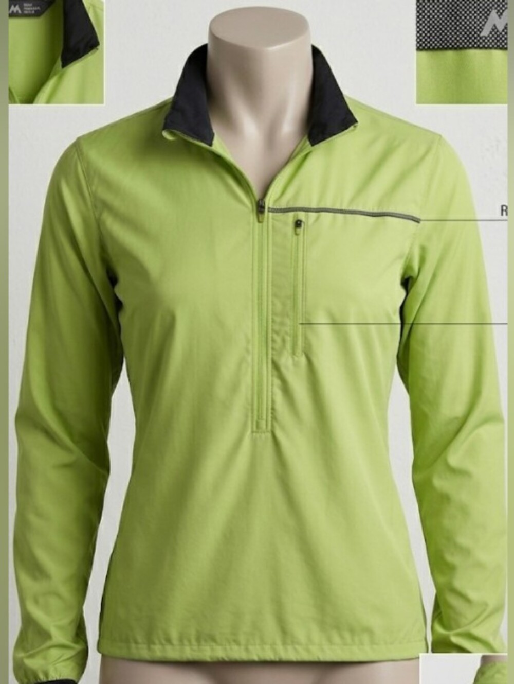 MEC Vintage 90's Women's Moss Green Light Layer Windbreaker Jacket (Sz M) Legacy